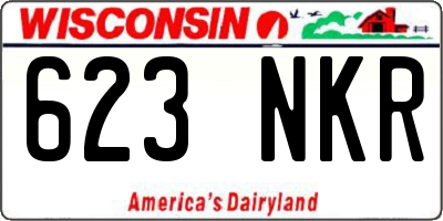 WI license plate 623NKR