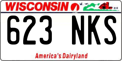 WI license plate 623NKS