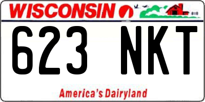 WI license plate 623NKT
