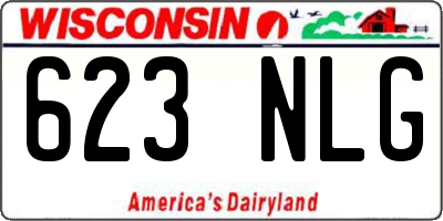 WI license plate 623NLG
