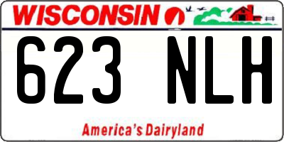 WI license plate 623NLH