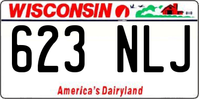 WI license plate 623NLJ