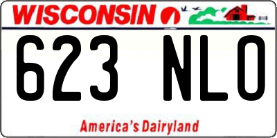 WI license plate 623NLO