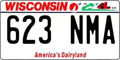 WI license plate 623NMA