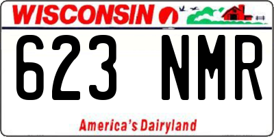 WI license plate 623NMR
