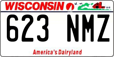 WI license plate 623NMZ