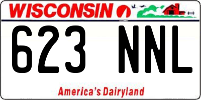 WI license plate 623NNL