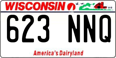 WI license plate 623NNQ