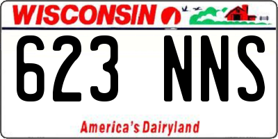 WI license plate 623NNS