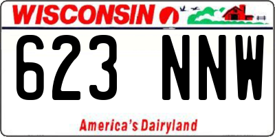 WI license plate 623NNW