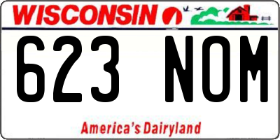 WI license plate 623NOM