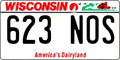 WI license plate 623NOS