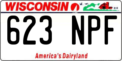 WI license plate 623NPF