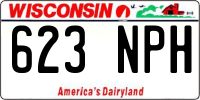 WI license plate 623NPH