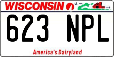 WI license plate 623NPL