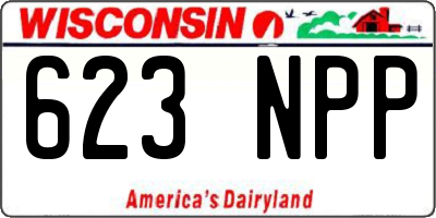 WI license plate 623NPP
