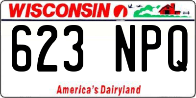 WI license plate 623NPQ