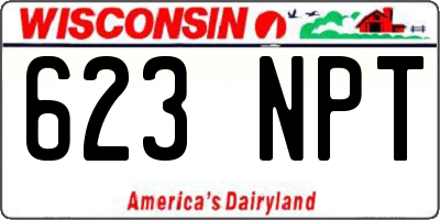 WI license plate 623NPT