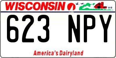 WI license plate 623NPY