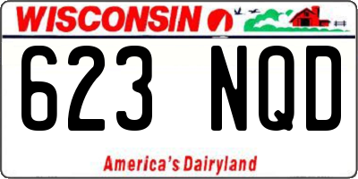 WI license plate 623NQD
