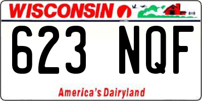WI license plate 623NQF