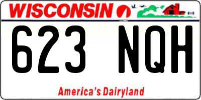 WI license plate 623NQH