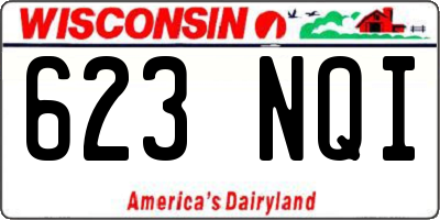 WI license plate 623NQI