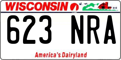 WI license plate 623NRA