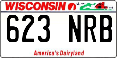 WI license plate 623NRB