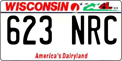 WI license plate 623NRC
