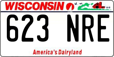 WI license plate 623NRE