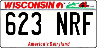 WI license plate 623NRF