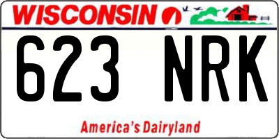 WI license plate 623NRK