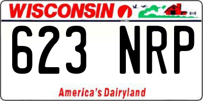WI license plate 623NRP