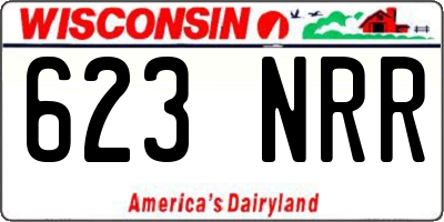 WI license plate 623NRR