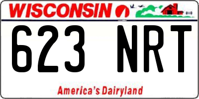 WI license plate 623NRT