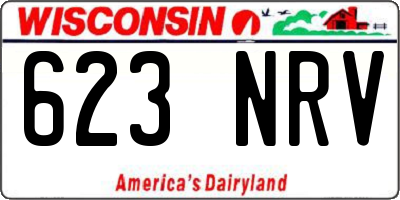 WI license plate 623NRV