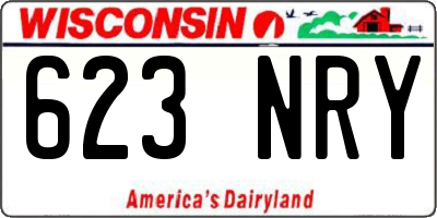 WI license plate 623NRY