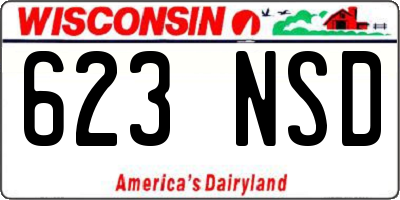 WI license plate 623NSD
