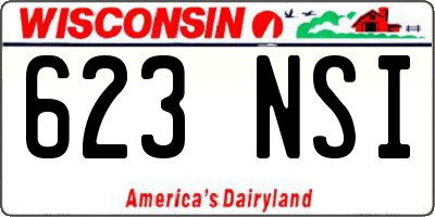 WI license plate 623NSI