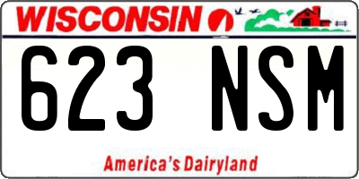 WI license plate 623NSM
