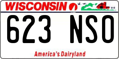WI license plate 623NSO