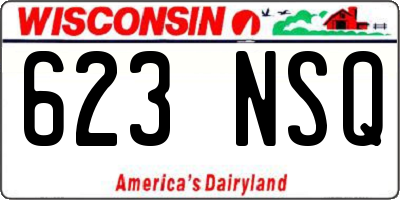 WI license plate 623NSQ
