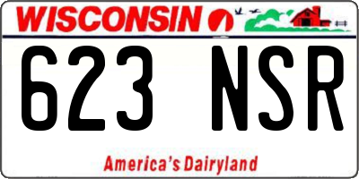 WI license plate 623NSR