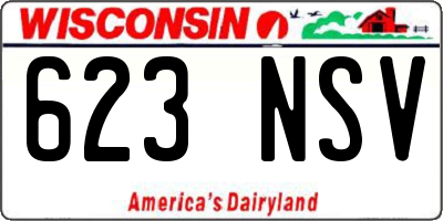WI license plate 623NSV