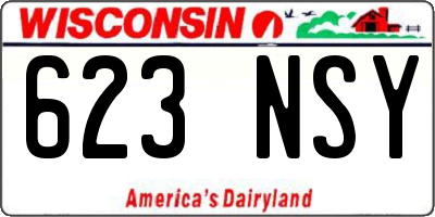 WI license plate 623NSY