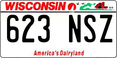 WI license plate 623NSZ