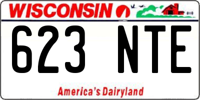 WI license plate 623NTE