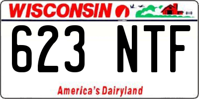 WI license plate 623NTF