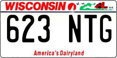 WI license plate 623NTG